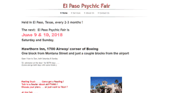 Desktop Screenshot of elpasopsychicfair.com